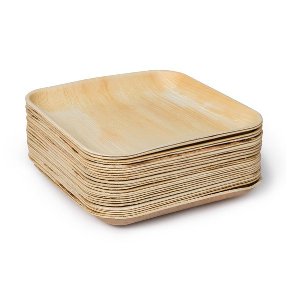 Palm Leaf Square Plates 10" Inch (Set of 25/50/100)