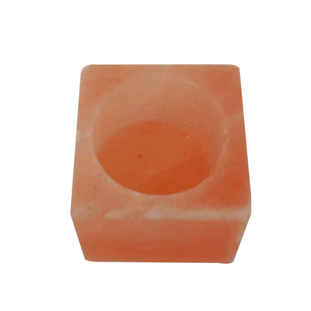 Himalayan Pink Salt Tea Light Holder by Pride of India – Salt Candle Holder – Room Décor Item – Great for Creating an Ambiance – Ideal for Home & Spa Uses – Natural Shape